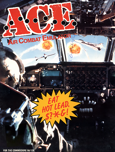 ACE Air Combat Emulator box art for Commodore 64